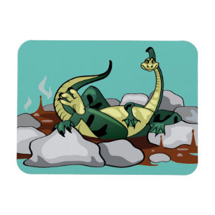 Hadrosaurus Relaxing In A Jacuzzi. Magnet