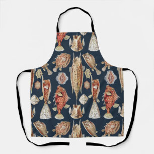 Haeckel Ostraciontes Tropical Fish Nature Art Apron