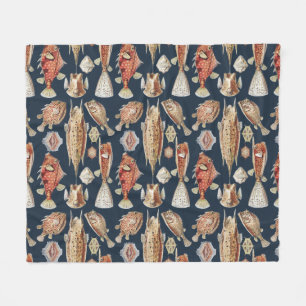 Haeckel Ostraciontes Tropical Fish Nature Art Fleece Blanket