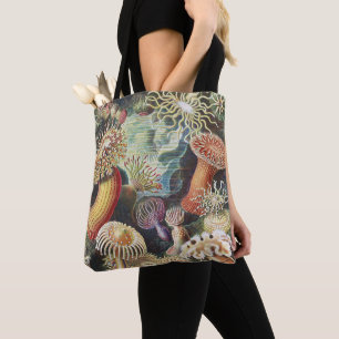 Haeckel Sea Anemones Nautical Sea Life Art Collage Tote Bag