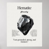 Haematite Gem Crystal Meaning Card