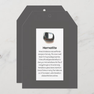 Haematite Quartz Crystal Meaning Jewellery Display Holiday Card