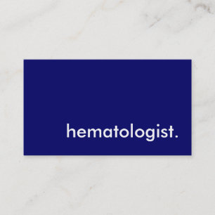 haematologist. business card
