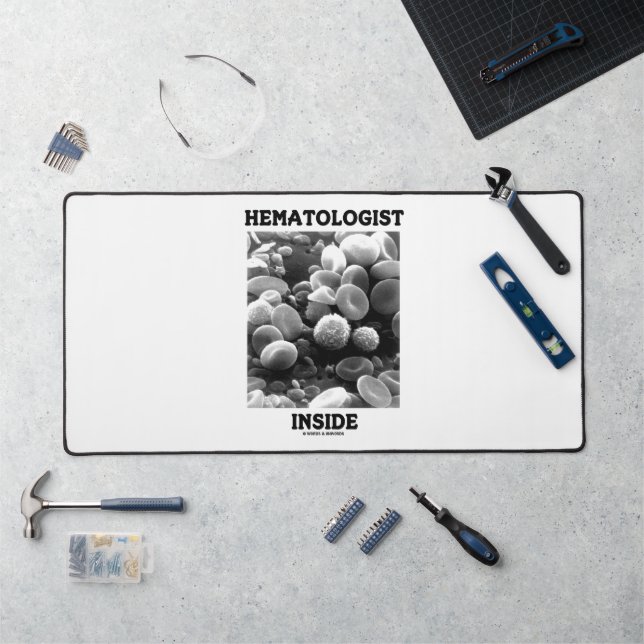 Haematologist Inside Blood Cells Desk Mat (Workstation)