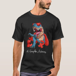 Haemophilia Awareness Month Red Ribbon Trex T-Shirt