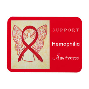 Haemophilia Awareness Ribbon Angel Custom Magnet