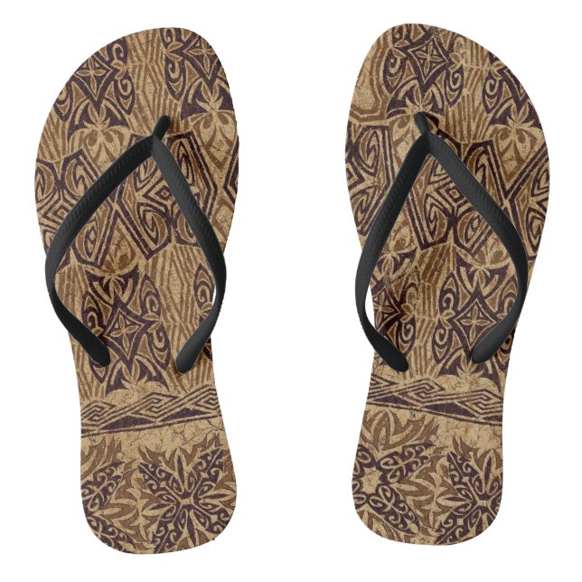 Haena Beach Hawaiian Primitive Tapa Jandals (Footbed)