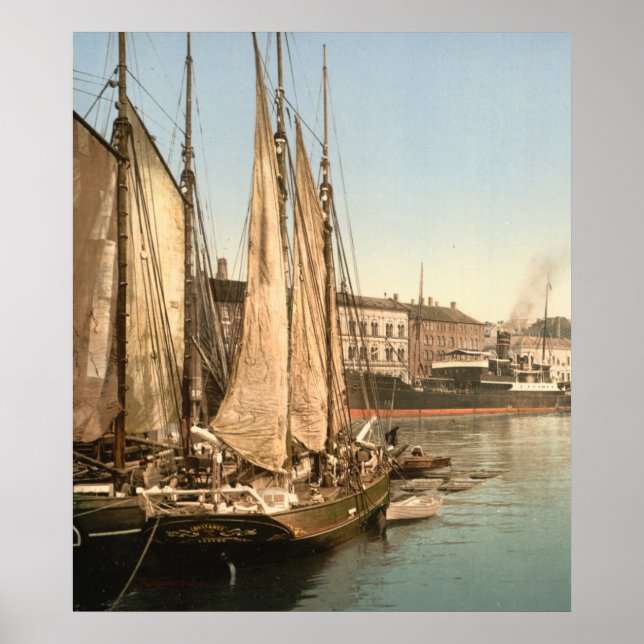 Hafenstrasse of Copenhagen, Denmark Poster (Front)