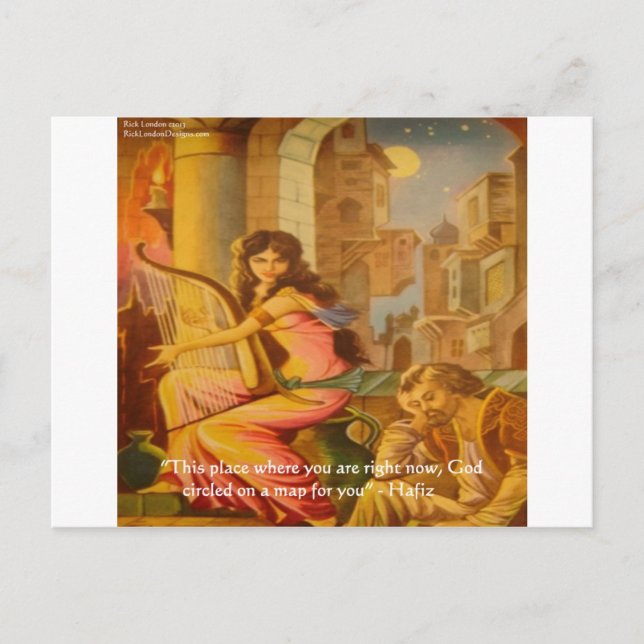 Hafiz "God's Circle" Wisdom Quote Postcard (Front)
