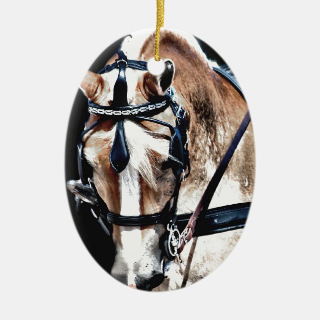 Haflinger Ceramic Tree Decoration (Front)