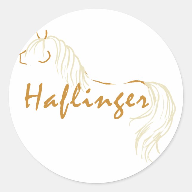 Haflinger Horse Classic Round Sticker (Front)
