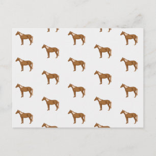 Haflinger Horse Equestrian Painting Animals Lovers Postcard