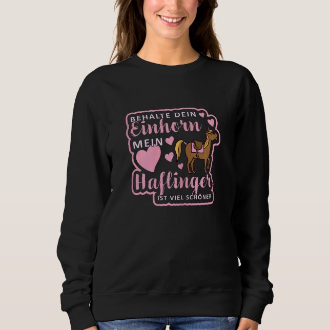 Haflinger Horse  For Rider Girls Horse Sweatshirt (Front)