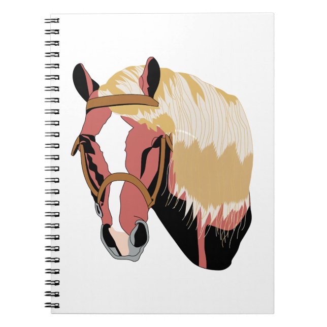 Haflinger Horse Spiral Notebook (Front)