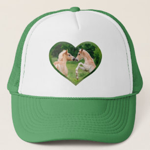 Haflinger Horses Cute Funny Foals Friends Heart Trucker Hat
