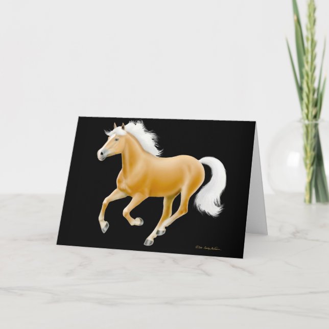 Haflinger Palomino Horse Card (Front)