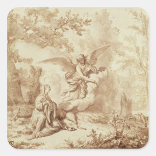 Hagar in the Wilderness Square Sticker