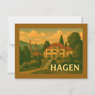 Hagen Germany City Art Postcard