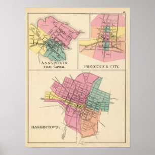 Hagerstown, Annapolis, Frederick City Poster