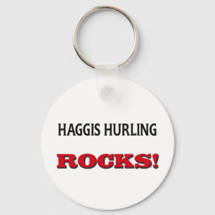 Haggis Hurling Rocks Key Ring