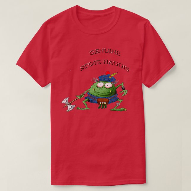 HAGGIS WITH AXE T-Shirt (Design Front)