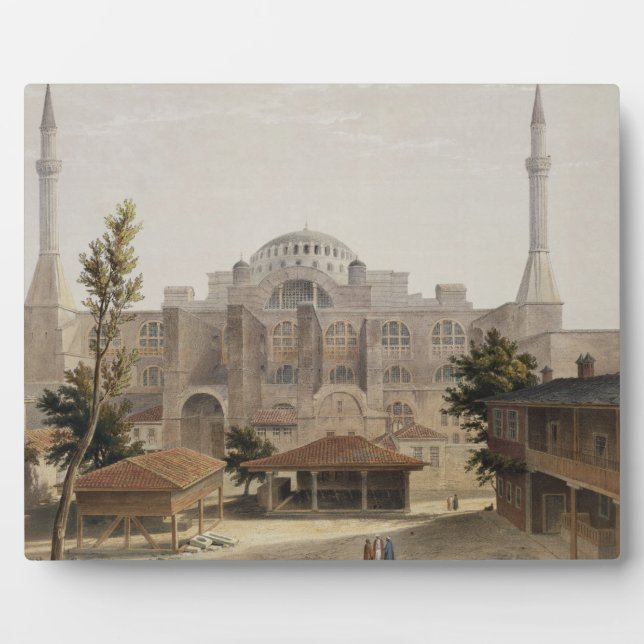Haghia Sophia, Constantinople, pub. 1852 (colour l Plaque (Front)