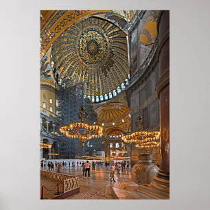 Hagia Sophia. Interior design. Poster