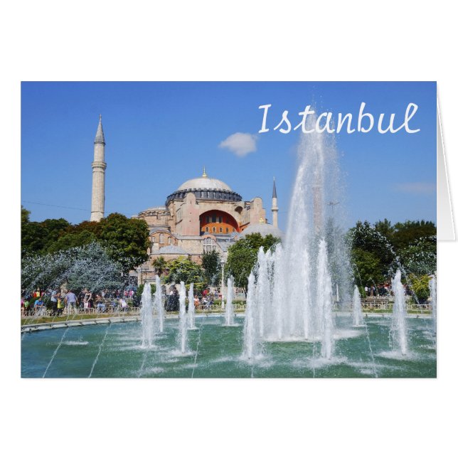 Hagia Sophia, Istanbul Greeting Card (Front Horizontal)