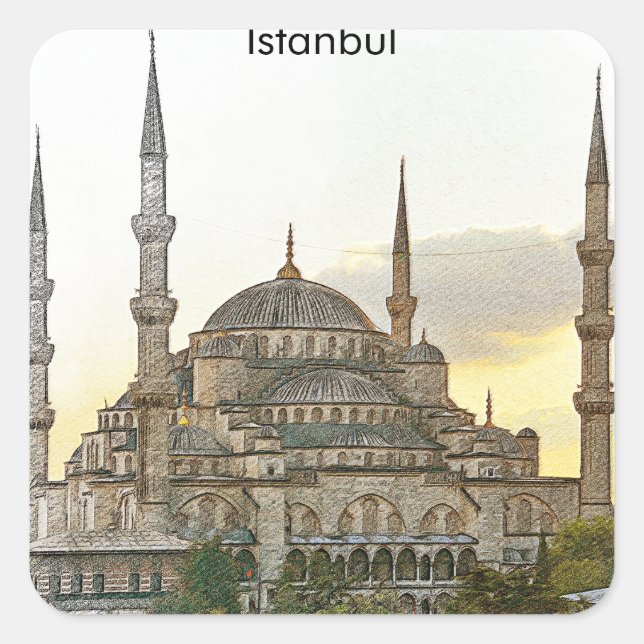 Hagia Sophia Istanbul Turkey Architecture Square Sticker (Front)
