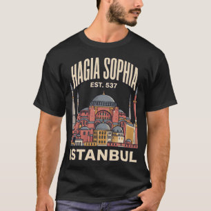 Hagia Sophia Istanbul Turkey Vintage Travel Poster T-Shirt