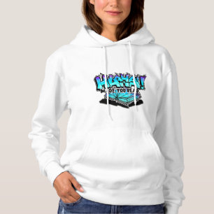 HAHA! Made You Read Graffiti Crop Hoodie 