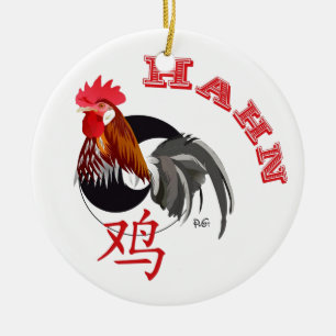 Hahn Chinesisches - Sternzeichen Ornament