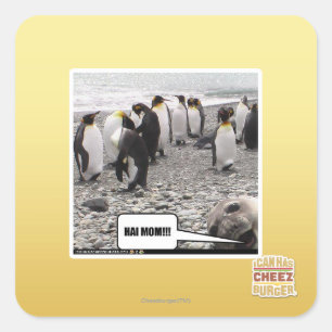 HAI MOM!!! SQUARE STICKER