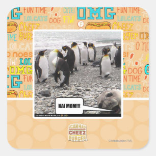 HAI MOM!!! SQUARE STICKER