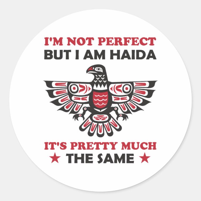 Haida Eagle Haida Nation Native Pride Gift Ideas Classic Round Sticker (Front)
