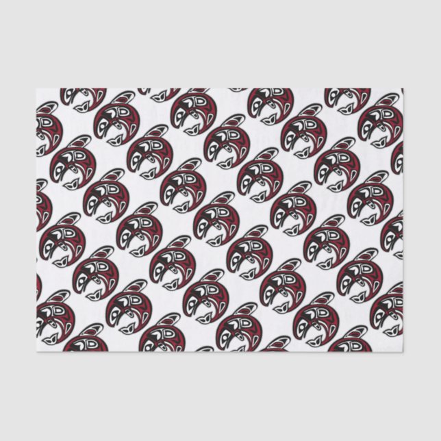 Haida Orca Northwest Coast Killer Whale Art Tissue Paper (Front)