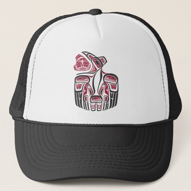 Haida Raven Design Trucker Hat (Front)
