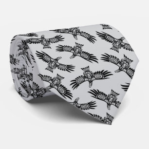 Haida Raven Eagle Native Northwest Columbia Art Tie