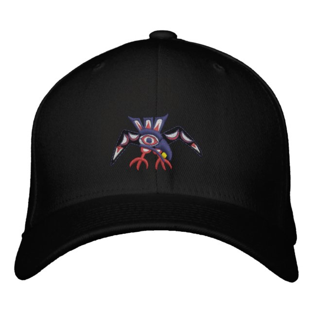 Haida Raven Fly away Embroidered Hat (Front)