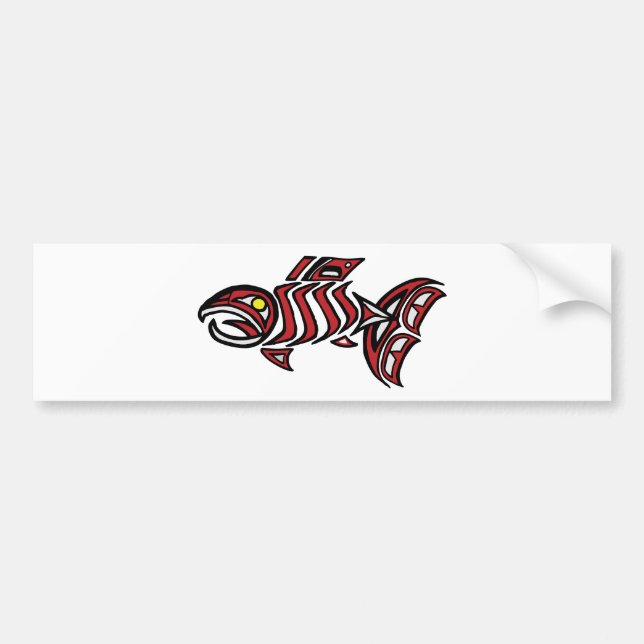 Haida salmon bumper sticker (Front)