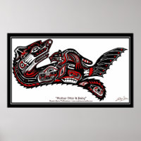 "HAIDA SPIRIT" First Nations-style Otter Art Print