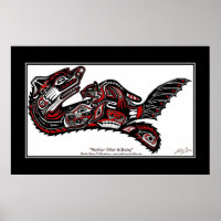 "HAIDA SPIRIT" First Nations-style Otter Art Print