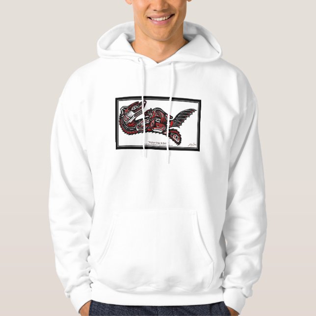 "HAIDA SPIRIT" Haida Art Otter Hoodie (Front)