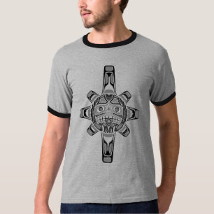 Haida Sun Mask, grey T-Shirt