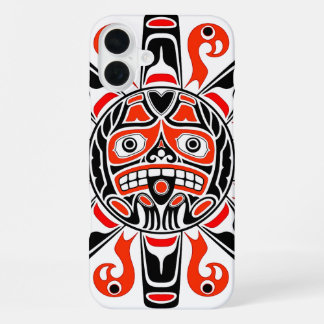 Haida sun Tlingit tribal art cultural heritage iPhone 16 Plus Case