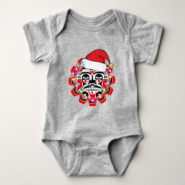 Haida Symbols Haida Canadian Native American Baby Bodysuit (Front)