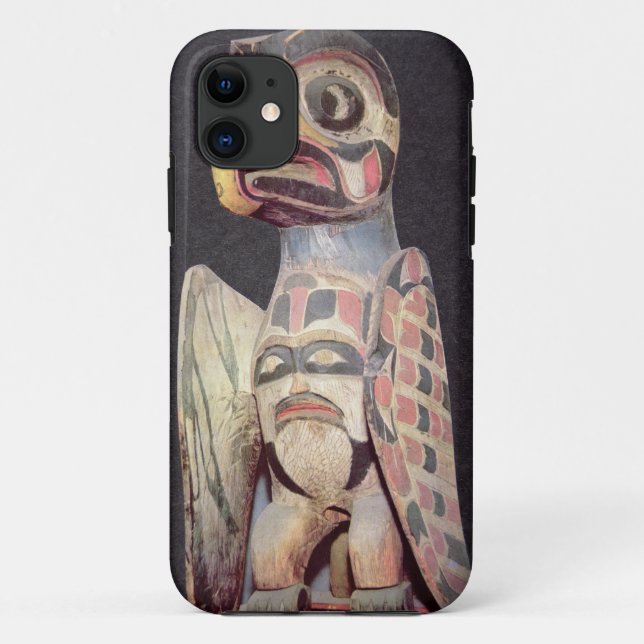 Haida 'Thunderbird' statue (painted wood) Case-Mate iPhone Case (Back)