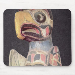 Haida 'Thunderbird' statue (painted wood) Mouse Pad