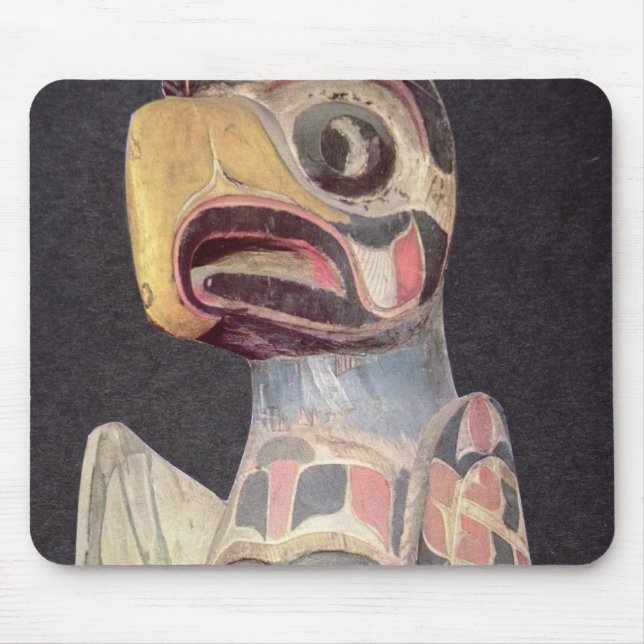 Haida 'Thunderbird' statue (painted wood) Mouse Pad (Front)