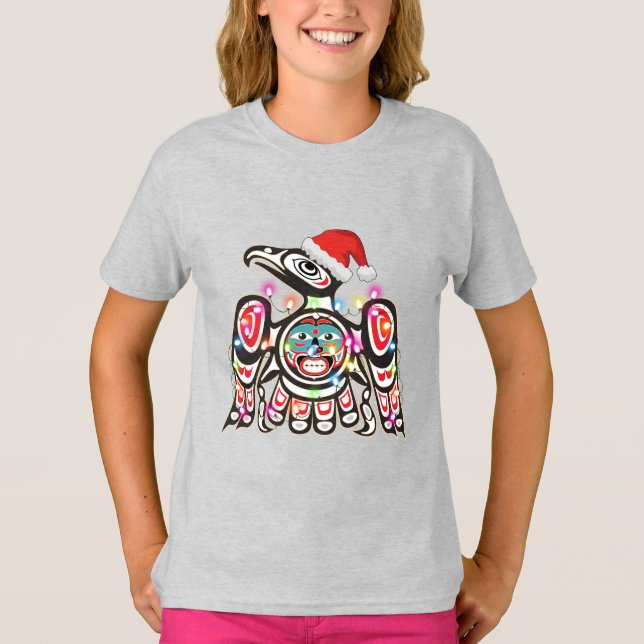 Haida Thunderbird Symbolism Ornament Target Christ T-Shirt (Front)